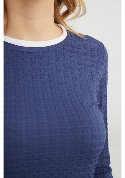 Bürümcük Kumaş Biyeli Bluz