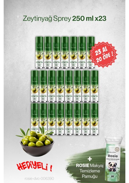 23 Al 20 Öde Premium 250 ml Zeytinyağ Sprey, Hediyeli