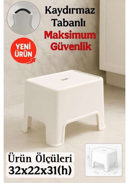 Birinci Kalite Lüx Çok Amaçlı Kaydırmaz Banyo Taburesi - 200 kg Taşıma Kapasitesi fiyatları