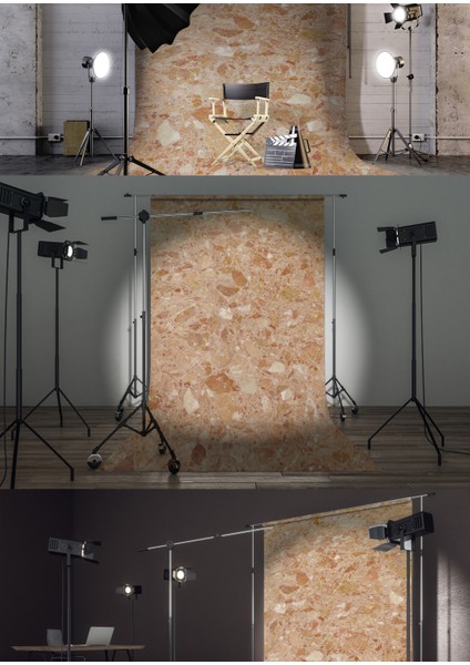 Terracotta Mermer Vinil Backdrop – Kırışmaz Mat Fotoğraf ve Video Çekim Arka Planı (80×120 Cm)