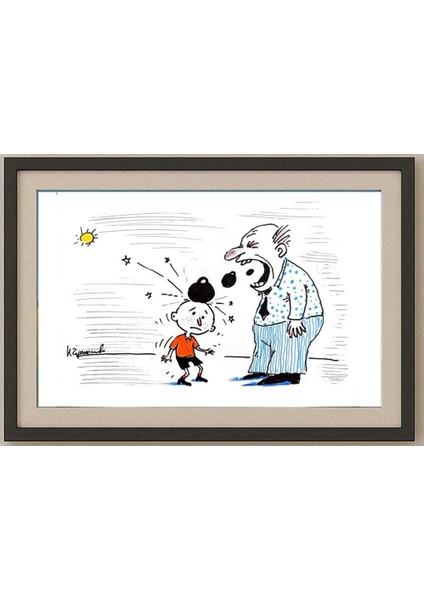 Chernyshev Nickolay 29X21CM Orijinal Karikatür Tablo