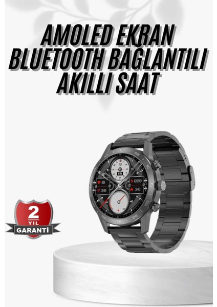 Erkeklere Özel Akıllı Saat Çelik Kordon Bluetooth Bağlantılı Ios ve Android - F053K671-U72