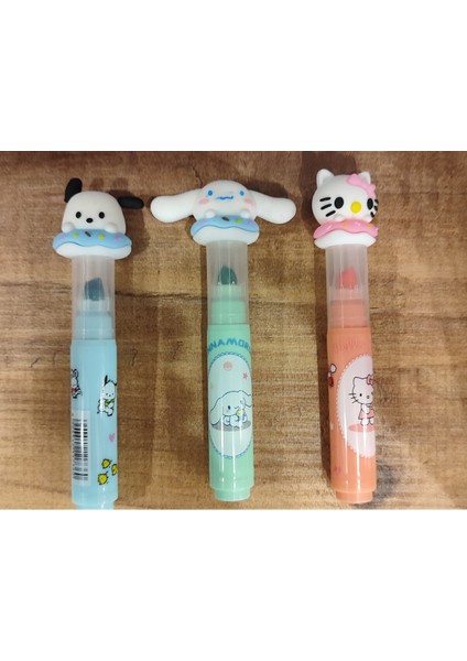 3 Adet Sanrio Karakterleri Fosforlu Kalem AD81567