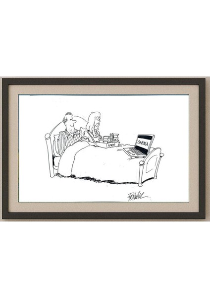 Roger Penwill 35x25cm Orijinal Karikatür Tablo