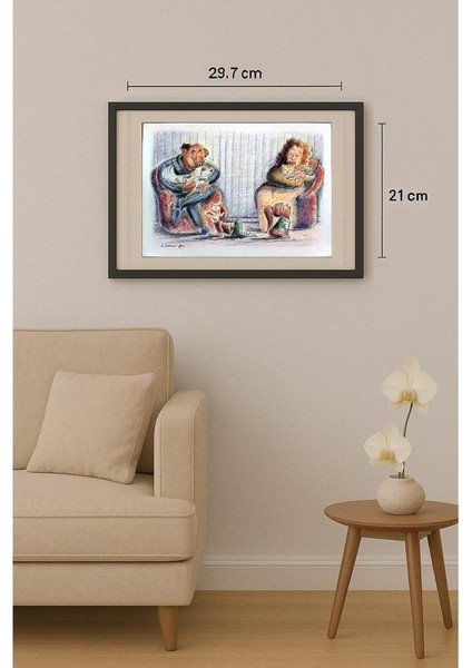 Ali Mardomi 29X21CM Orijinal Karikatür Tablo fiyatları