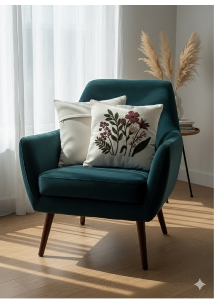 Dekoratif Kırlent Kılıfı 43×43 cm Punch Işlemeli –