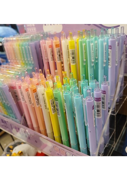 9'lu Set Renkli Ince Uçlu Tükenmez Jel Kalem (Gövde Rengi ile Yazı Rengi Aynıdır) AD49803 fiyatları