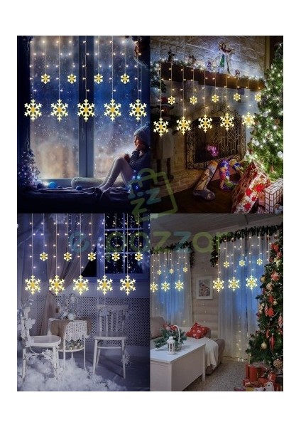 3 Metre Saçaklı Kar Tanesi Perde LED fırsatları