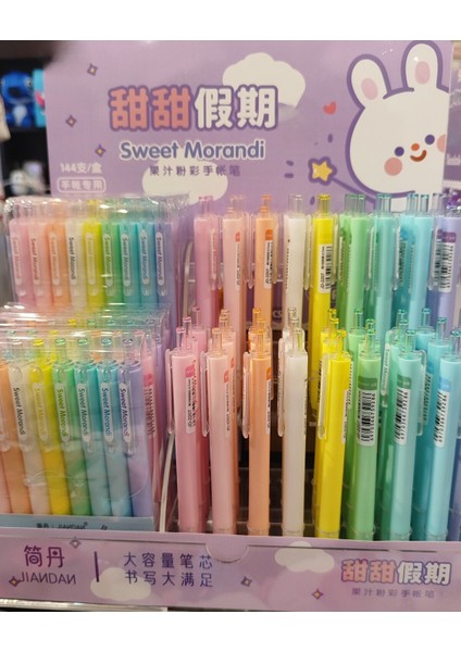 9'lu Set Renkli Ince Uçlu Tükenmez Jel Kalem (Gövde Rengi ile Yazı Rengi Aynıdır) AD49803 modelleri