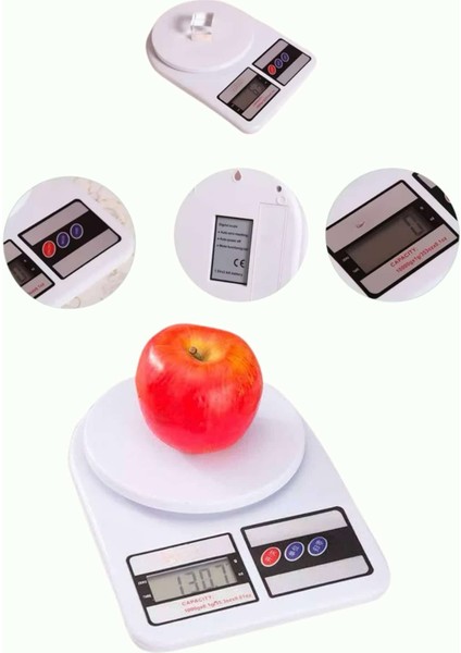 Mutfak Tartısı Dijital Göstergeli Hassas Tartı 10 kg Kapasiteli - F296K705-U19296 fırsatları
