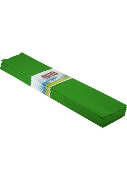 Yeşil Krapon Kağıdı 50X200 cm Renkli Grapon Kağıdı 10'lu Paket