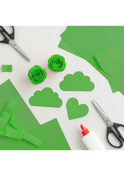 Yeşil Krapon Kağıdı 50X200 cm Renkli Grapon Kağıdı 10'lu Paket fiyatları