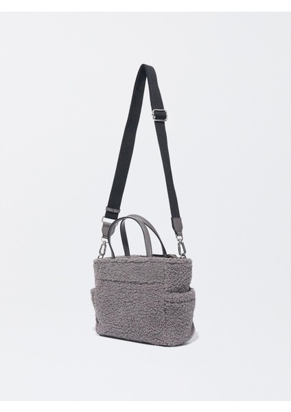 Suni Kürk Detaylı Tote Çanta modelleri