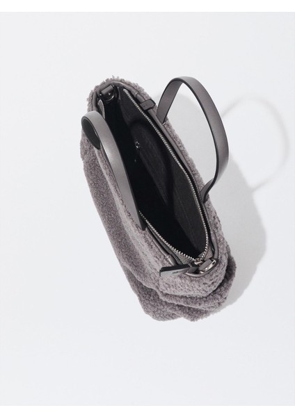 Suni Kürk Detaylı Tote Çanta fırsatları