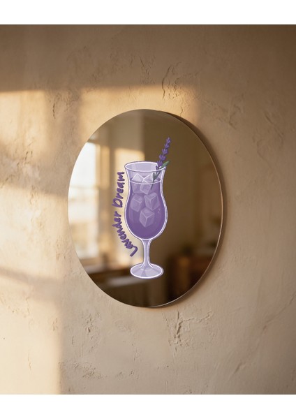 Mood Ayna Lavender Dream - Tasarım Ayna, Pinterest Dekoru, Dekoratif Baskılı Ayna, Yazılı Ayna modelleri