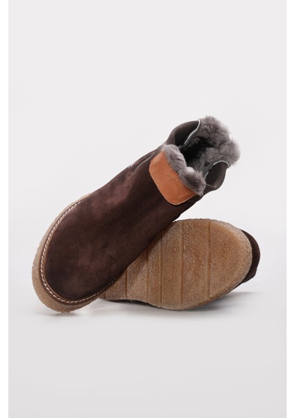 Hakiki Deri Kürklü Kadın Klasik Bot 657KZA2501 modelleri