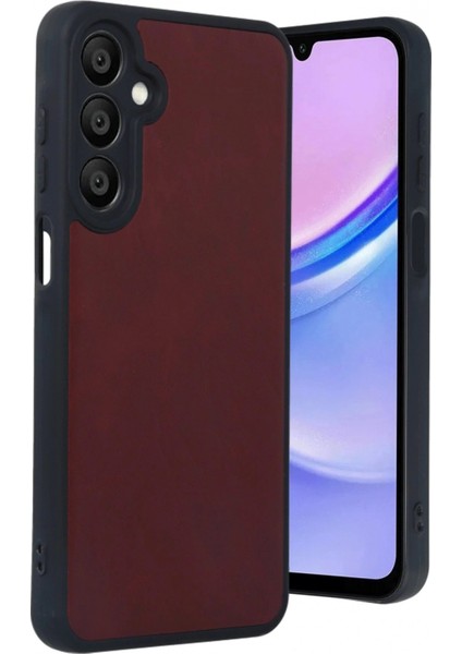 Samsung Galaxy A16 5g Kılıf Aras Deri Kapak - Bordo (K95)
