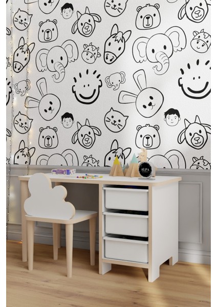 3 Sepetli Çocuk Masa Sandalye Takımı,yaz Sil Aktivite Masası,bulut Tasarımlı Sandalye,Ergonomik Masa modelleri