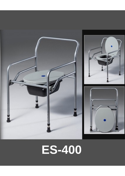 Katlanır Tuvalet Sandalyesi Engelli Hasta Yaşlı Bakımı Klozet Yükseltici Komot