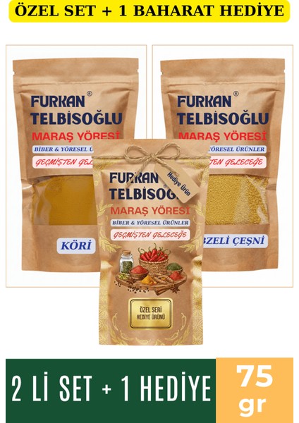 Köri 75GR +Sebzeli Çeşni 75GR +1 Baharat Hediye