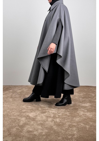 Uzun Kaşe Panço - Gri fiyatları