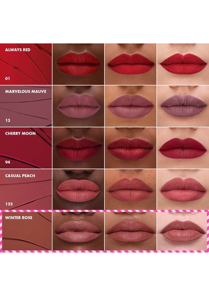 5’li Bulaşma Yapmayan Kadifemsi Ruj Seti - Sınırlı Sayıda Üretilen Bir Renk ile fiyatları