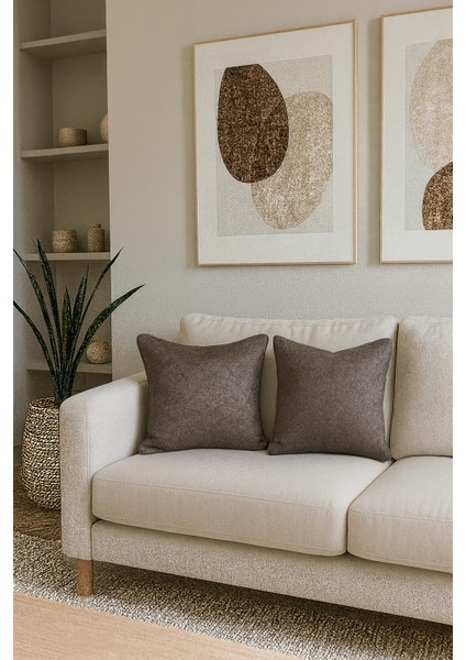 Parlak Antrasit Kırlent Kılıfı Dekoratif Bohem Soft Koltuk Sırt Yastık Hediyelik Yılbaşı 45X45