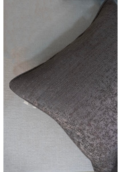 Parlak Antrasit Kırlent Kılıfı Dekoratif Bohem Soft Koltuk Sırt Yastık Hediyelik Yılbaşı 45X45
