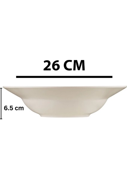 Şık Makarna ve Salata Tabağı 26 cm - Caesar, Greek, Caprese Tasarımlı Büyük Çukur Tabak fırsatları