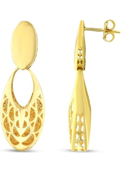 Tasarım Altın Küpe - 14K