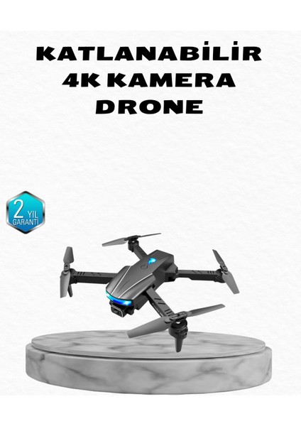 4K Kamera Özellikli Katlanabilir Drone Wi-Fi ve Yükseklik Sabitlemeli