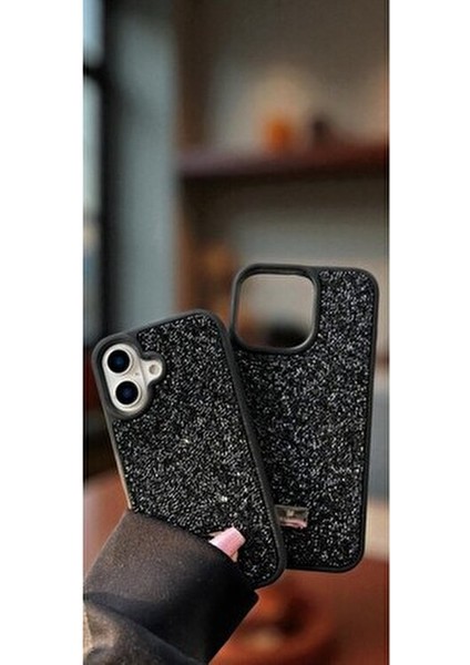 Apple iPhone 17 Uyumlu – Siyah Taşlı Işıltılı Yumuşak Silikon Kılıf, Darbeye Karşı Dayanıklı Kapak indirimleri