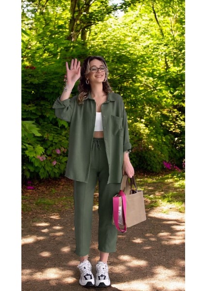 Yazlık Rahat Şık Alt Üst Ikili Keten Takım fırsatları