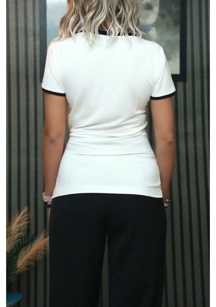 Kadın Kuşak Detaylı Şık Penye Body Bluz