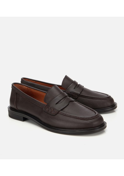 01AYH313600A480 KADIN Deri Kahverengi Yumuşak Dokulu Klasik Loafer fiyatları