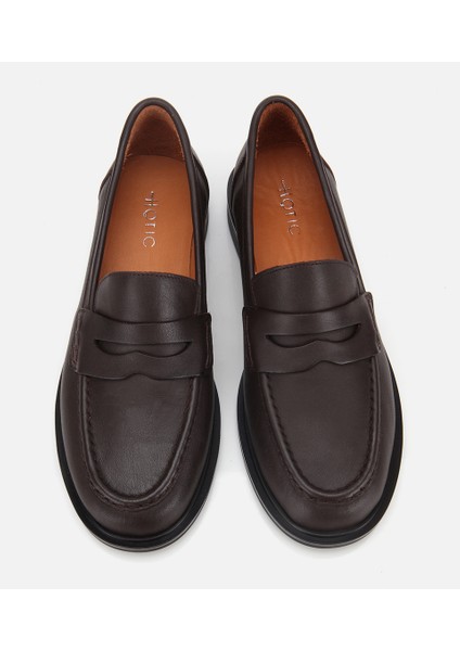 01AYH313600A480 KADIN Deri Kahverengi Yumuşak Dokulu Klasik Loafer