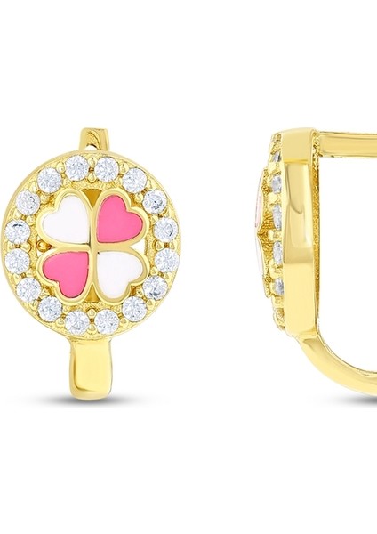 Çiçek Figürlü Altın Çocuk Küpe - 14K fiyatları