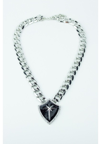 Kutup Yıldızı Detay Gümüş Renk Kolye fiyatları