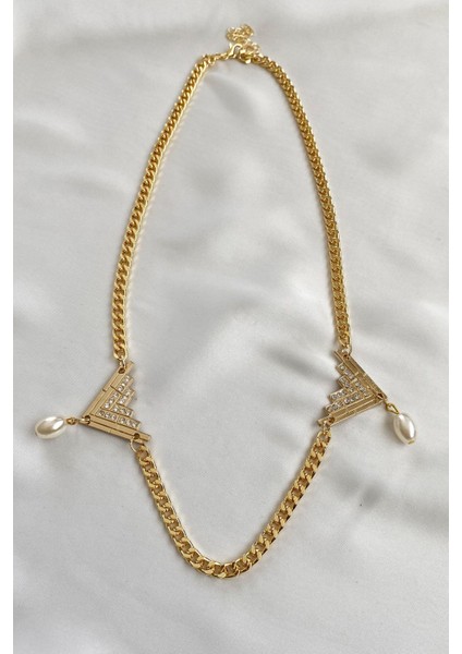 Üçgen Detay Gold Kolye fiyatları