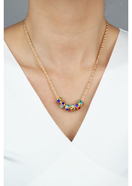 Burgu Zincir Altı Charmlı Kolye