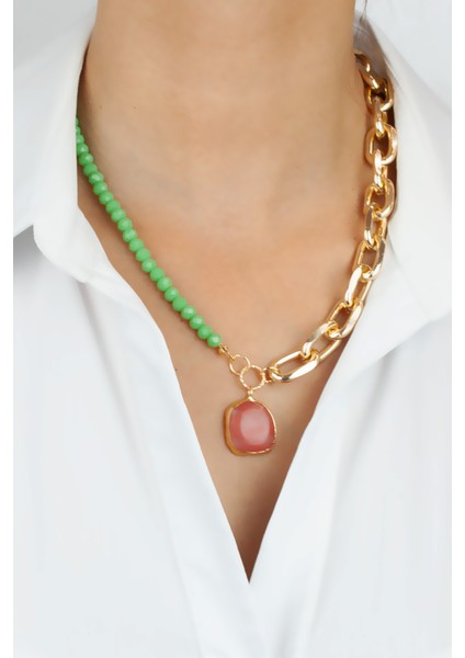 Kuvars Doğaltaş Uçlu Kolye fiyatları