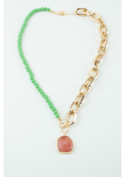 Kuvars Doğaltaş Uçlu Kolye fırsatları