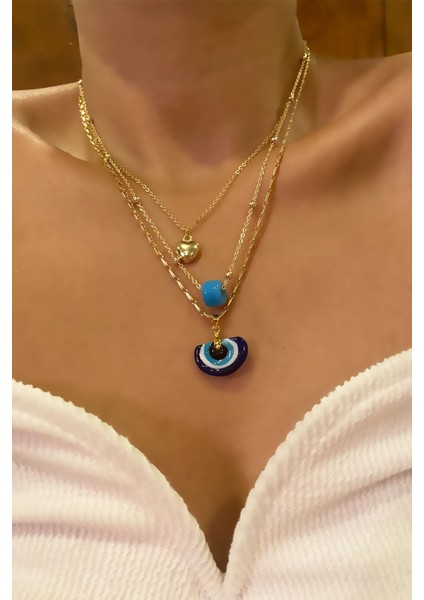 Üçlü Kolye Kombini