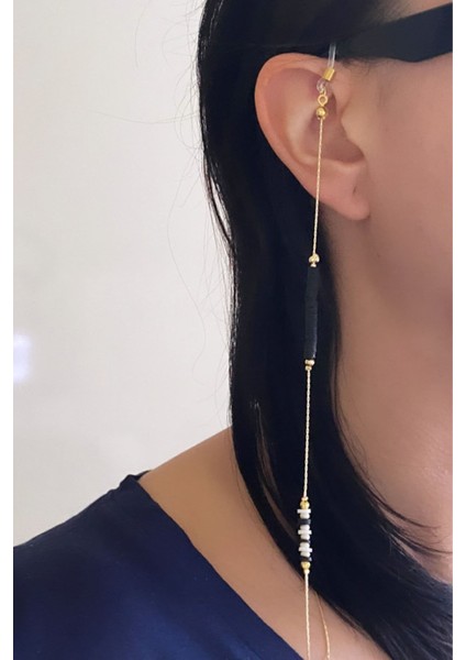 Gold Siyah Fimo Gözlük Askısı modelleri