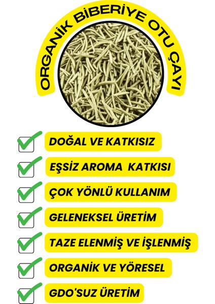 Biberiye Otu Çayı ( Yeni Mahsül, Doğal Kurutulmuş, Yeşil Renkli ) 50GR fırsatları