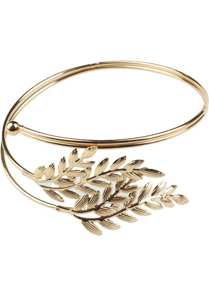 Yaprak Detaylı Gold Renk Kol Üstü Bileklik fiyatları