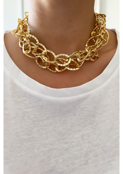 Kalın Zincir Sarmal Kolye fiyatları