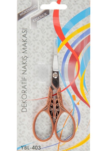 Nakış Makası Dekoratif Bakır Kelebek YBL-403 Model 18