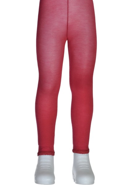 Bileği Dantelli Cotton Bebek Tayt