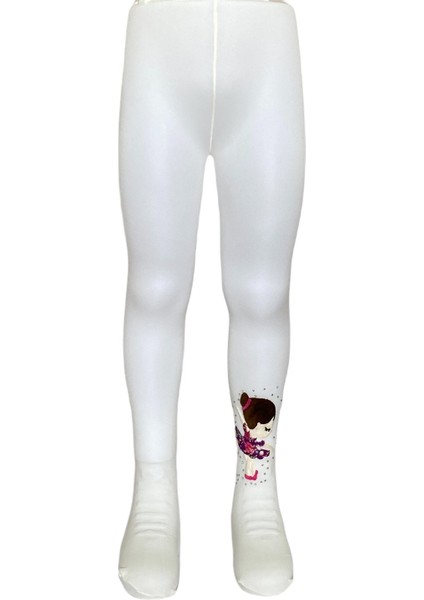 3D Aksesuar Desenli Mikro 50 Çocuk Külotlu Çorap_D2